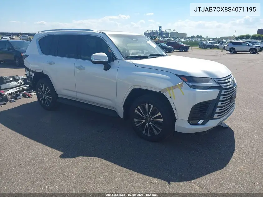 2025 Lexus Lx 600 Premium VIN: JTJAB7CX8S4071195 Lot: 45558581