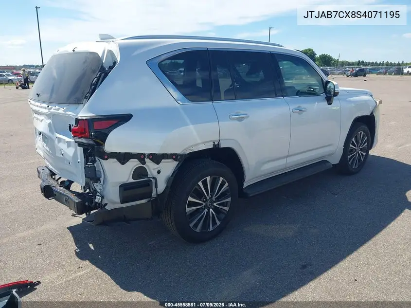 2025 Lexus Lx 600 Premium VIN: JTJAB7CX8S4071195 Lot: 45558581