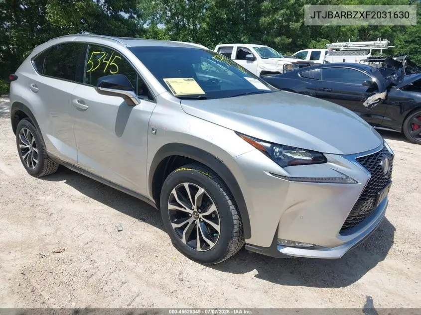 2015 Lexus Nx 200T F Sport VIN: JTJBARBZXF2031630 Lot: 45525345