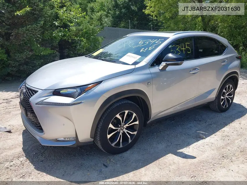 2015 Lexus Nx 200T F Sport VIN: JTJBARBZXF2031630 Lot: 45525345