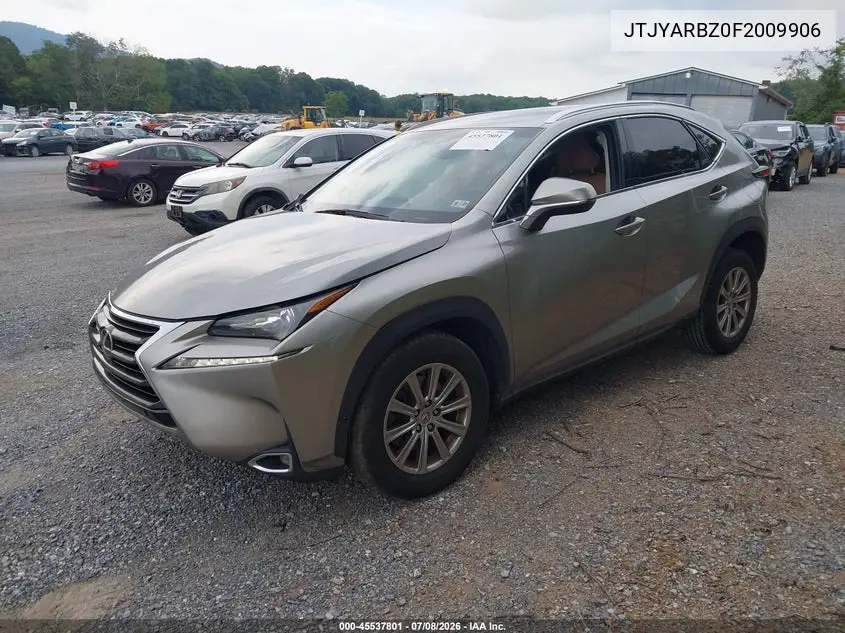 2015 Lexus Nx 200T VIN: JTJYARBZ0F2009906 Lot: 45537801