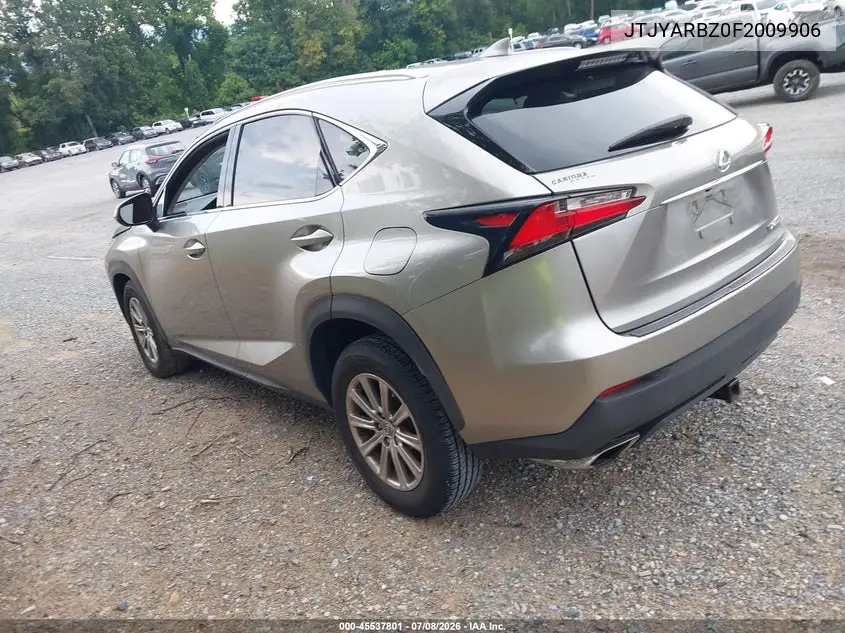2015 Lexus Nx 200T VIN: JTJYARBZ0F2009906 Lot: 45537801