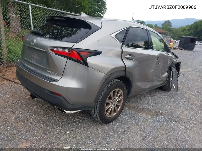 2015 Lexus Nx 200T VIN: JTJYARBZ0F2009906 Lot: 45537801