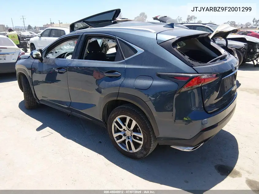 2015 Lexus Nx 200T VIN: JTJYARBZ9F2001299 Lot: 45540512