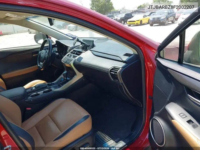 2015 Lexus Nx 200T VIN: JTJBARBZ8F2002207 Lot: 45589320