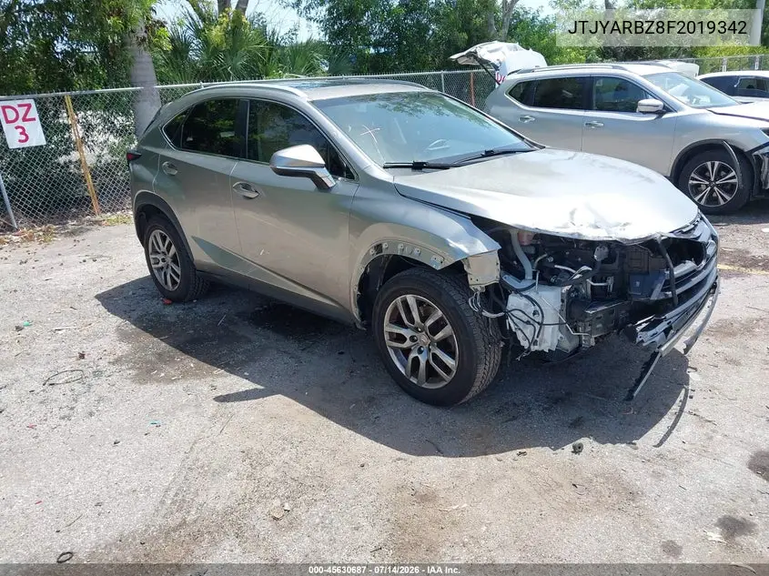 2015 Lexus Nx 200T VIN: JTJYARBZ8F2019342 Lot: 45630687