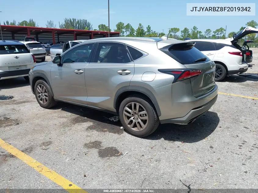 2015 Lexus Nx 200T VIN: JTJYARBZ8F2019342 Lot: 45630687