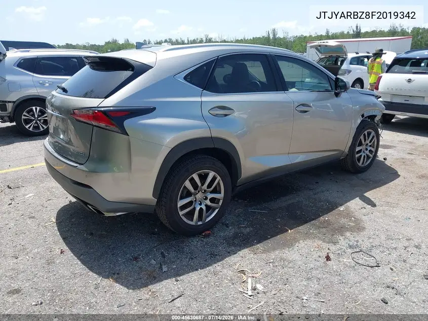 2015 Lexus Nx 200T VIN: JTJYARBZ8F2019342 Lot: 45630687