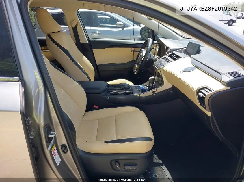 2015 Lexus Nx 200T VIN: JTJYARBZ8F2019342 Lot: 45630687
