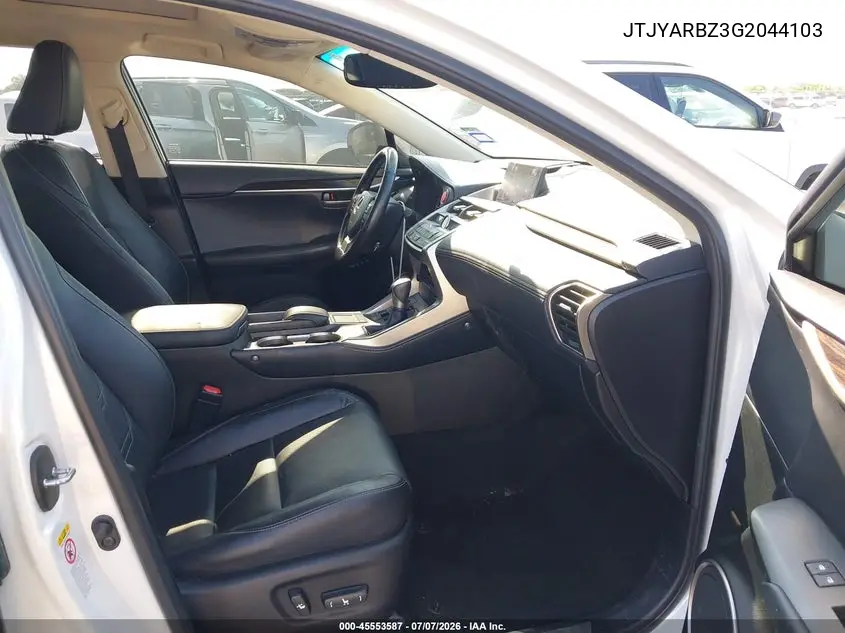 2016 Lexus Nx 200T VIN: JTJYARBZ3G2044103 Lot: 45553587