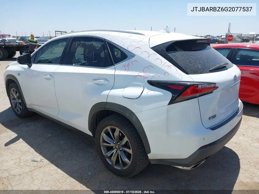2016 Lexus Nx 200T F Sport VIN: JTJBARBZ6G2077537 Lot: 45590519