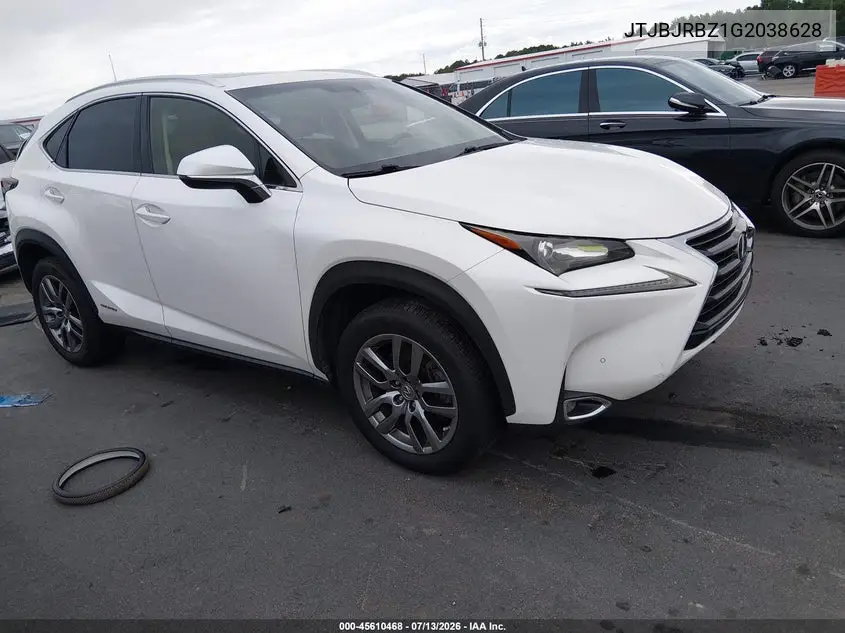 2016 Lexus Nx 300H VIN: JTJBJRBZ1G2038628 Lot: 45610468