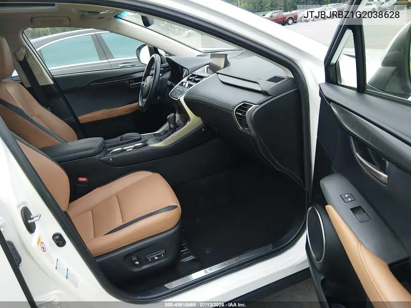 2016 Lexus Nx 300H VIN: JTJBJRBZ1G2038628 Lot: 45610468