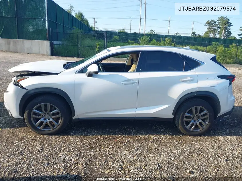 2016 Lexus Nx 200T VIN: JTJBARBZ0G2079574 Lot: 45628903
