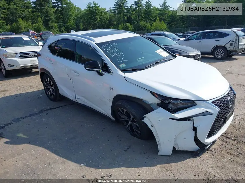 2017 Lexus Nx 200T F Sport VIN: JTJBARBZ5H2132934 Lot: 45537898