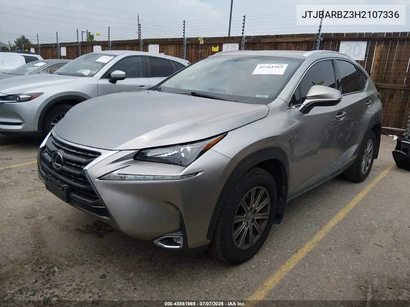 2017 Lexus Nx 200T VIN: JTJBARBZ3H2107336 Lot: 45561969