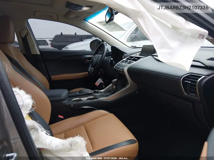 2017 Lexus Nx 200T VIN: JTJBARBZ3H2107336 Lot: 45561969
