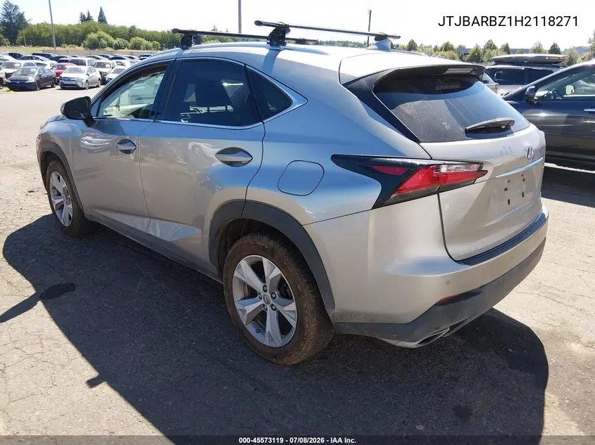 2017 Lexus Nx 200T VIN: JTJBARBZ1H2118271 Lot: 45573119