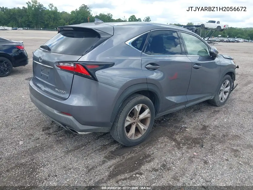2017 Lexus Nx 200T VIN: JTJYARBZ1H2056672 Lot: 45593724