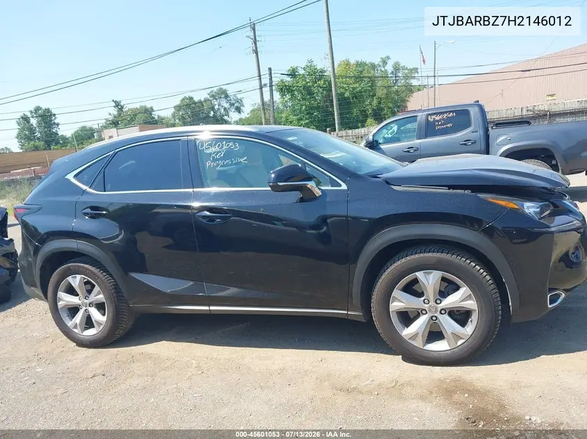 2017 Lexus Nx 200T VIN: JTJBARBZ7H2146012 Lot: 45601053