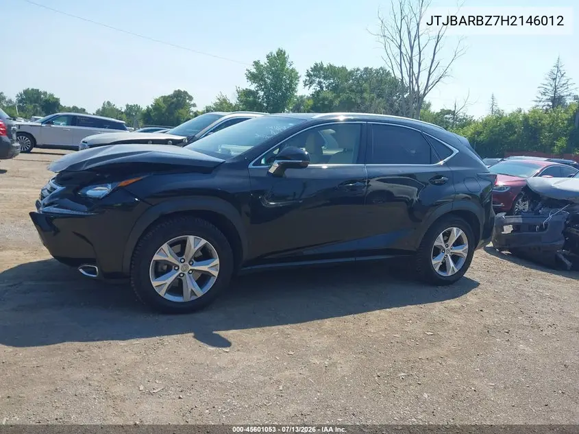 2017 Lexus Nx 200T VIN: JTJBARBZ7H2146012 Lot: 45601053