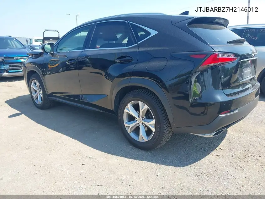 2017 Lexus Nx 200T VIN: JTJBARBZ7H2146012 Lot: 45601053