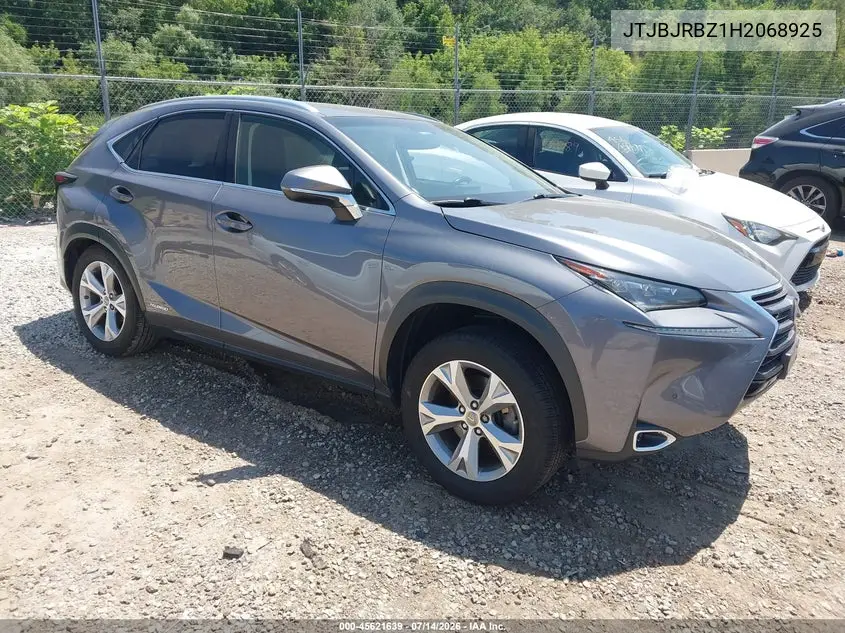2017 Lexus Nx 300H VIN: JTJBJRBZ1H2068925 Lot: 45621639
