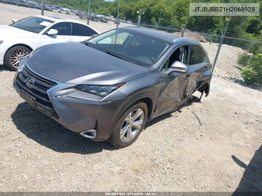 2017 Lexus Nx 300H VIN: JTJBJRBZ1H2068925 Lot: 45621639