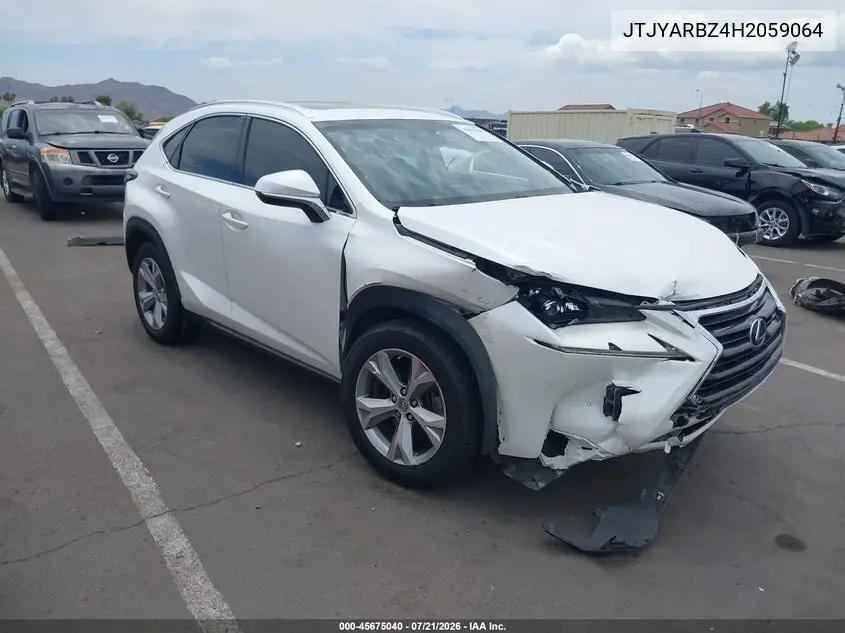 2017 Lexus Nx 200T VIN: JTJYARBZ4H2059064 Lot: 45675040