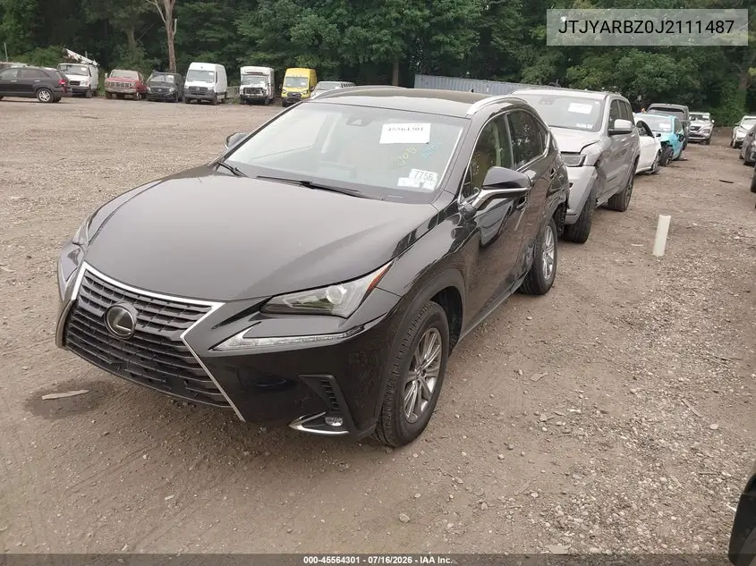 2018 Lexus Nx 300 VIN: JTJYARBZ0J2111487 Lot: 45564301