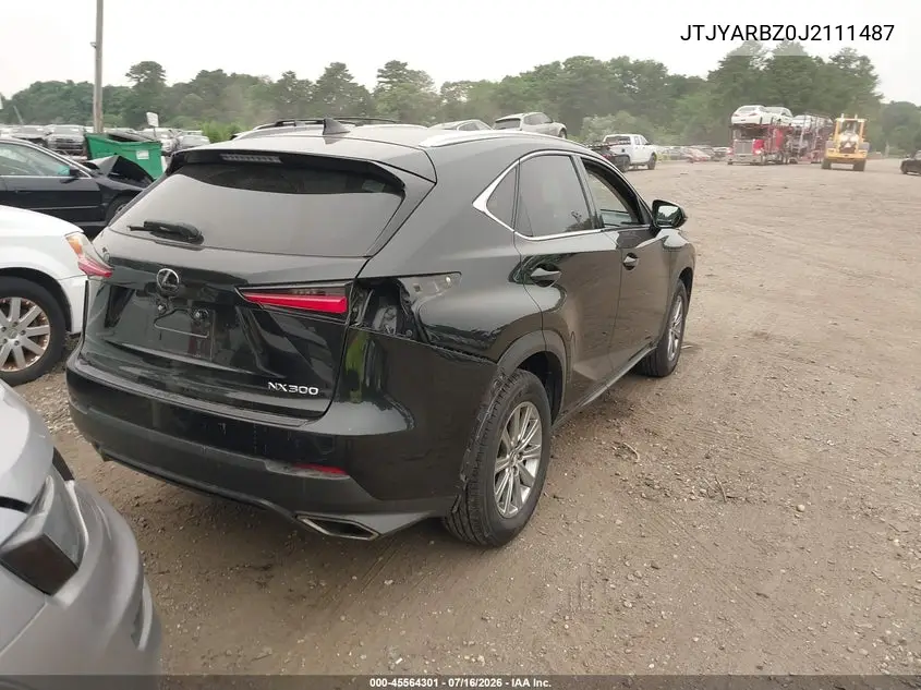 2018 Lexus Nx 300 VIN: JTJYARBZ0J2111487 Lot: 45564301