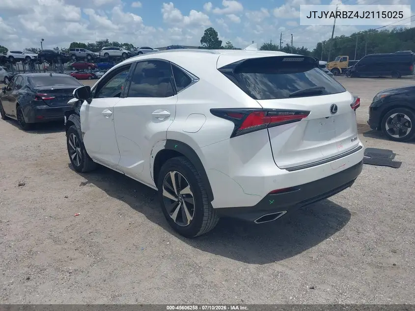 2018 Lexus Nx 300 VIN: JTJYARBZ4J2115025 Lot: 45606258