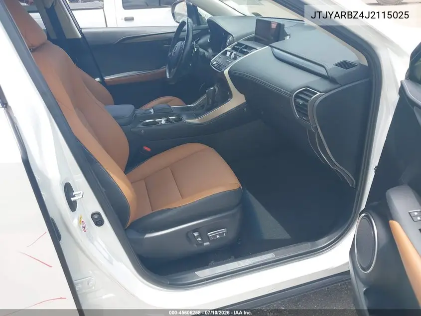 2018 Lexus Nx 300 VIN: JTJYARBZ4J2115025 Lot: 45606258