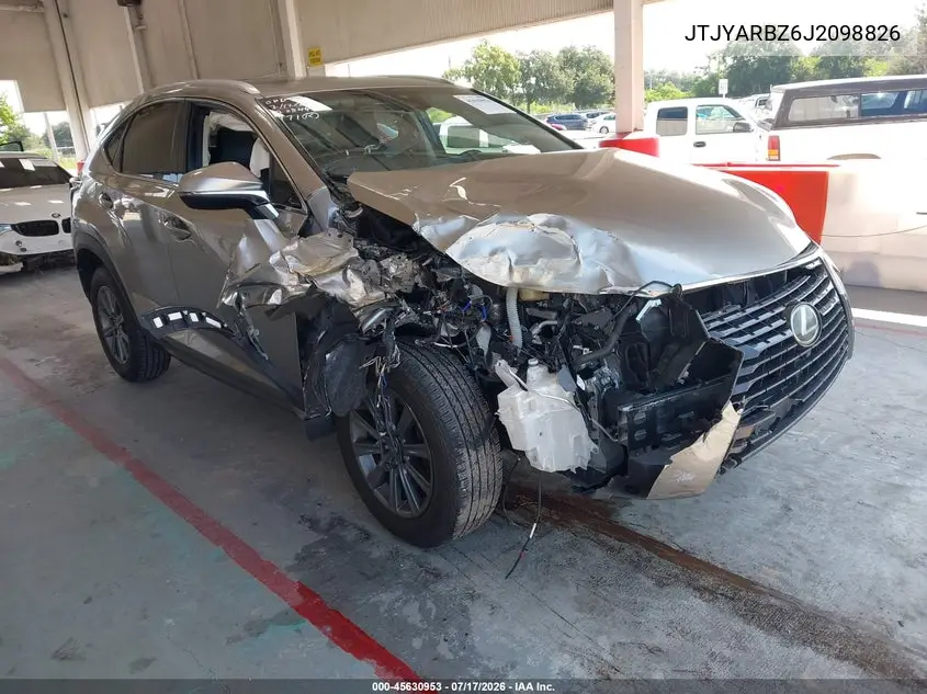 2018 Lexus Nx 300 VIN: JTJYARBZ6J2098826 Lot: 45630953
