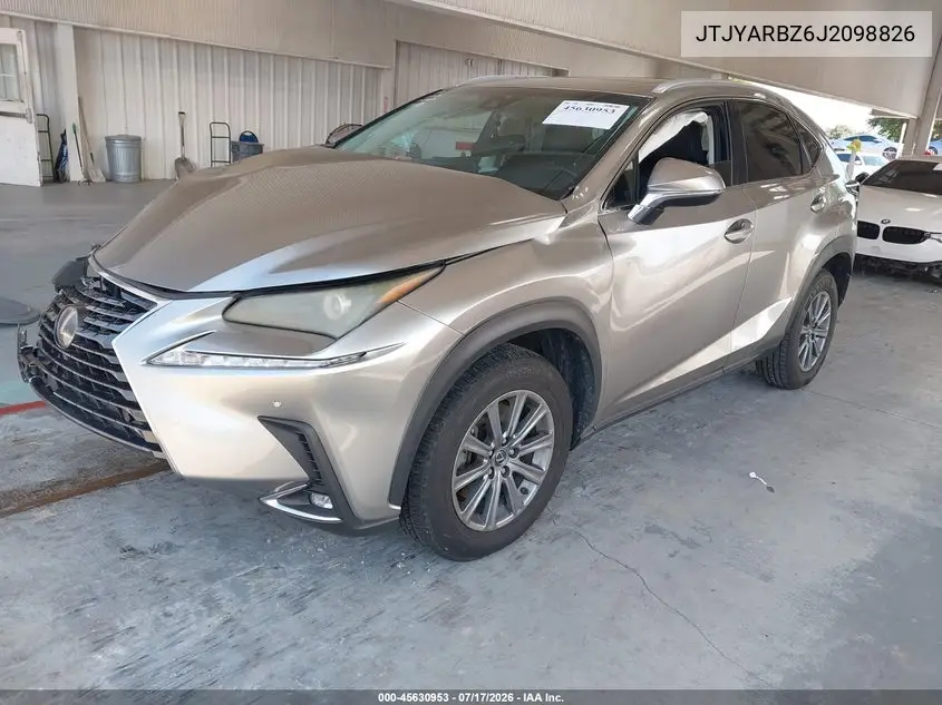 2018 Lexus Nx 300 VIN: JTJYARBZ6J2098826 Lot: 45630953
