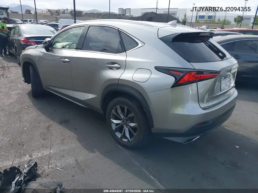 2018 Lexus Nx 300 F Sport VIN: JTJYARBZ6J2094355 Lot: 45645367