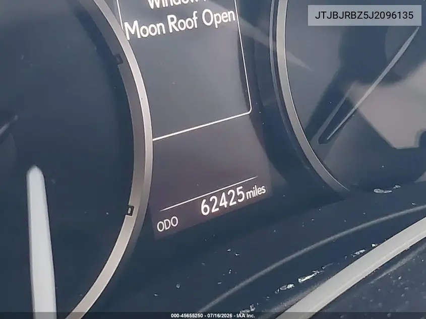2018 Lexus Nx 300H VIN: JTJBJRBZ5J2096135 Lot: 45655250