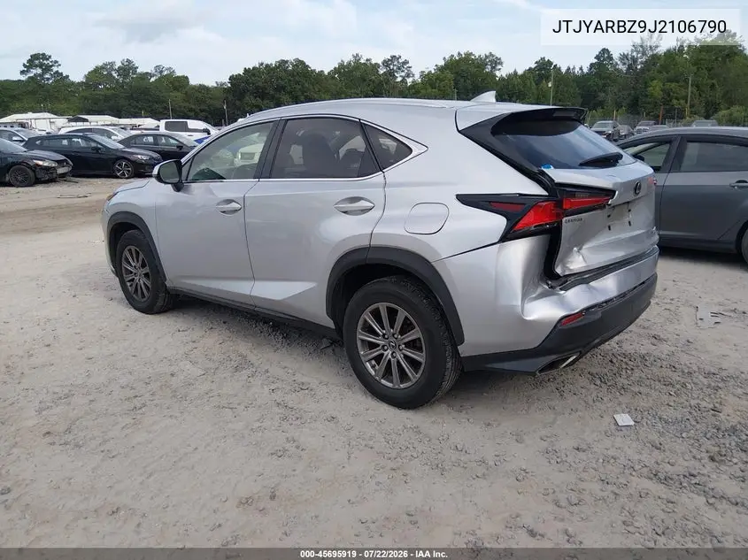 2018 Lexus Nx 300 VIN: JTJYARBZ9J2106790 Lot: 45695919