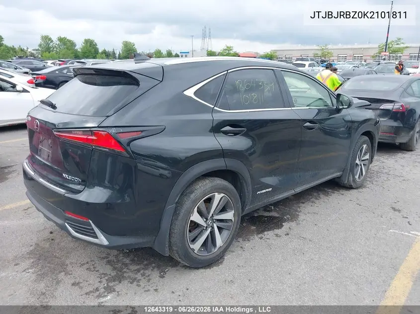 2019 Lexus Nx 300H VIN: JTJBJRBZ0K2101811 Lot: 12643319