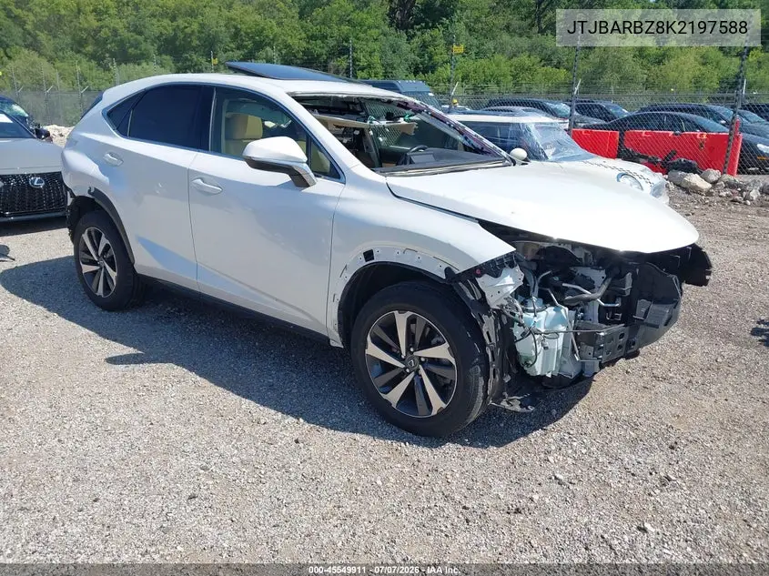 2019 Lexus Nx 300 VIN: JTJBARBZ8K2197588 Lot: 45549911