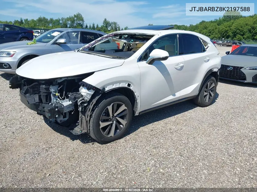 2019 Lexus Nx 300 VIN: JTJBARBZ8K2197588 Lot: 45549911