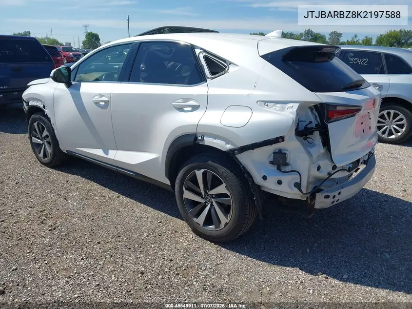 2019 Lexus Nx 300 VIN: JTJBARBZ8K2197588 Lot: 45549911