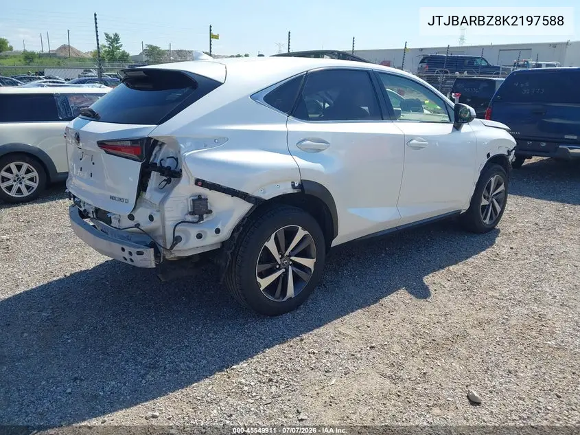 2019 Lexus Nx 300 VIN: JTJBARBZ8K2197588 Lot: 45549911