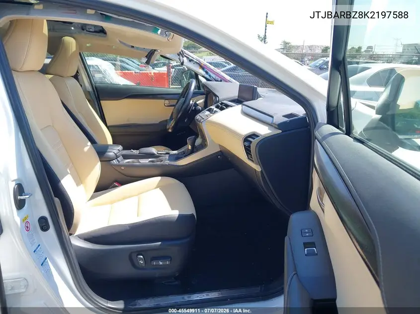 2019 Lexus Nx 300 VIN: JTJBARBZ8K2197588 Lot: 45549911