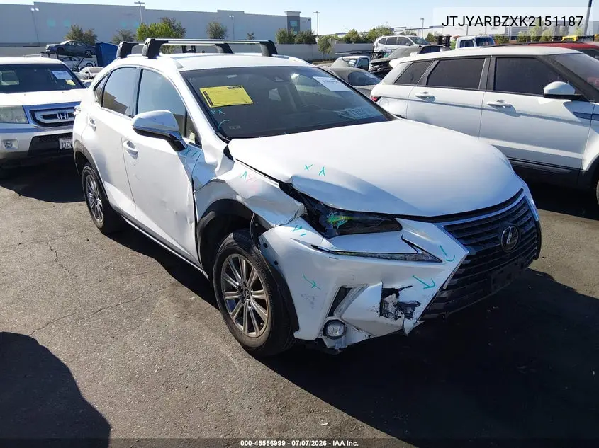 2019 Lexus Nx 300 VIN: JTJYARBZXK2151187 Lot: 45556999