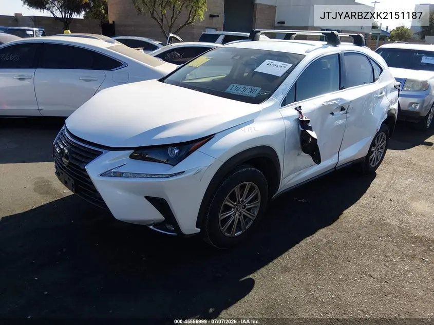 2019 Lexus Nx 300 VIN: JTJYARBZXK2151187 Lot: 45556999