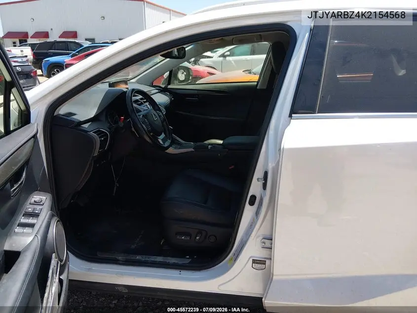2019 Lexus Nx 300 VIN: JTJYARBZ4K2154568 Lot: 45572239