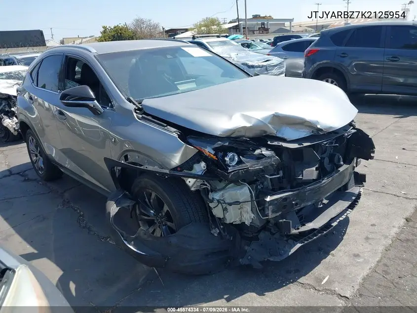 2019 Lexus Nx 300 F Sport VIN: JTJYARBZ7K2125954 Lot: 45574334