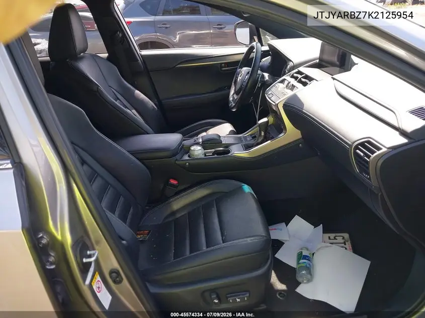 2019 Lexus Nx 300 F Sport VIN: JTJYARBZ7K2125954 Lot: 45574334