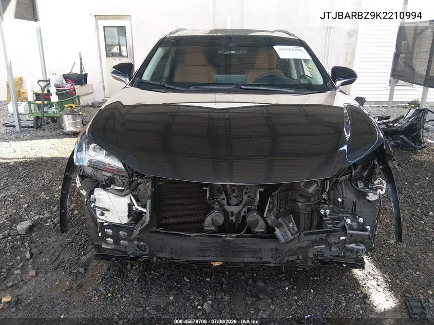 2019 Lexus Nx 300 VIN: JTJBARBZ9K2210994 Lot: 45579706